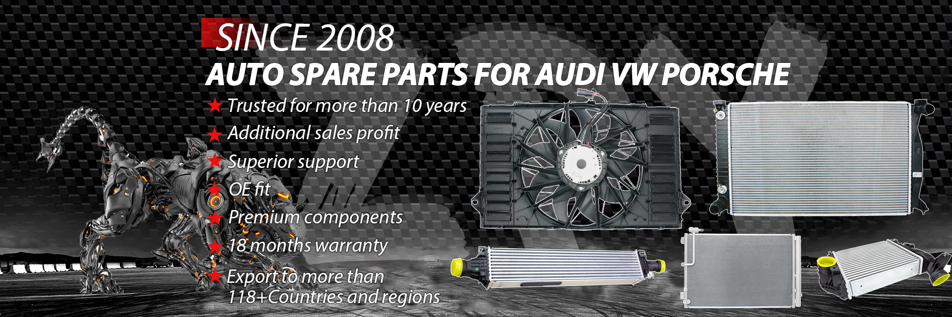 chất lượng Bộ phận làm mát ô tô nhà máy sản xuất